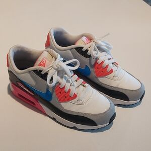 Nike Air Max White with Blue and Pink Accents